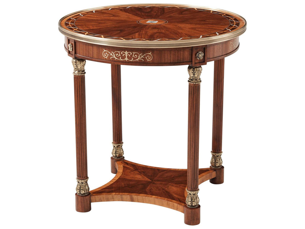 Stephen Church Paulette Oval Side Table II Mahogany Etimoe Veneer