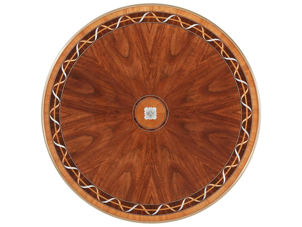 Stephen Church Paulette Oval Side Table II Mahogany Etimoe Veneer