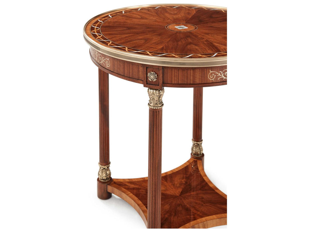 Stephen Church Paulette Oval Side Table II Mahogany Etimoe Veneer