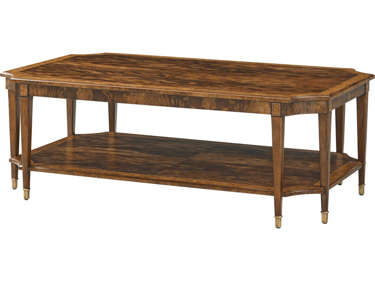 Sloane Rectangular Coffee Table in Edwardian Brown with Okoume Veneer