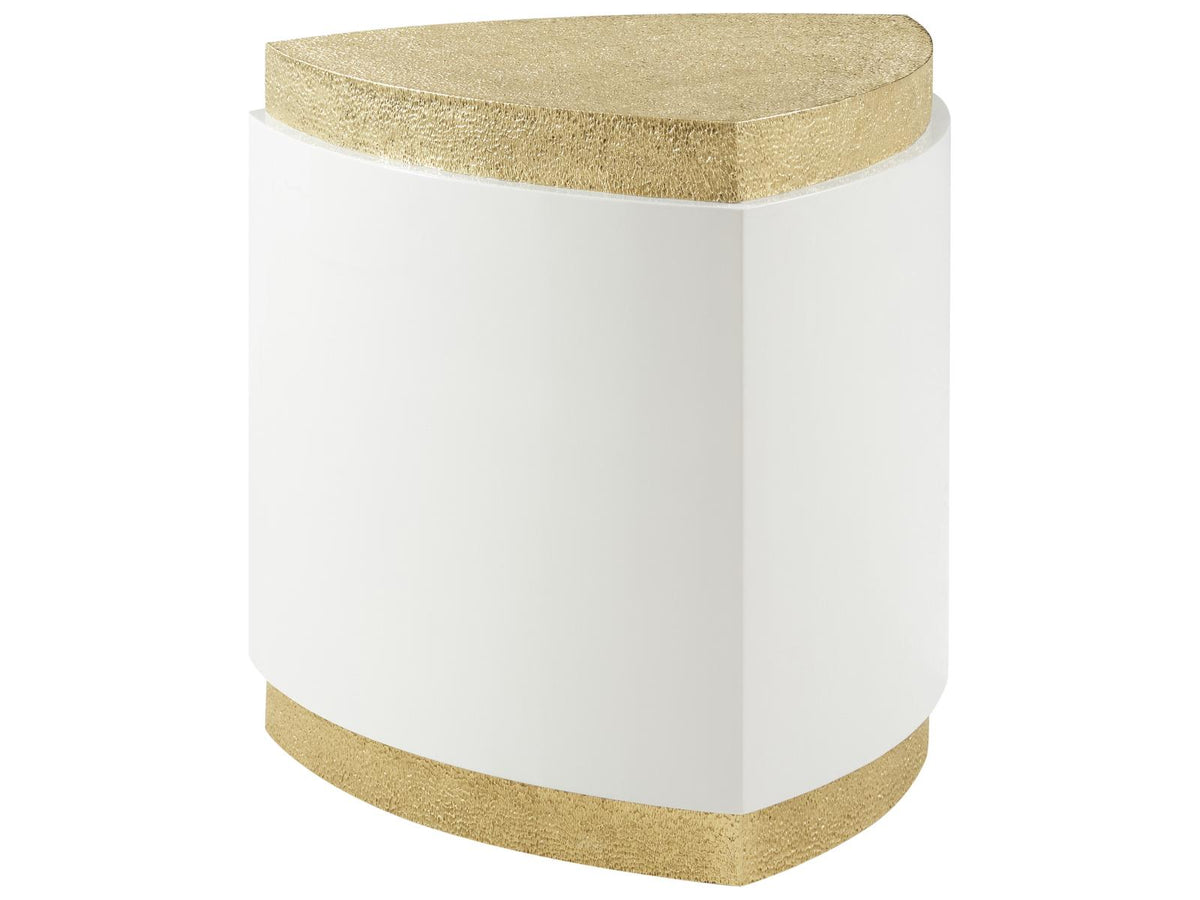 Judith Leiber Couture Demilune Wood End Table