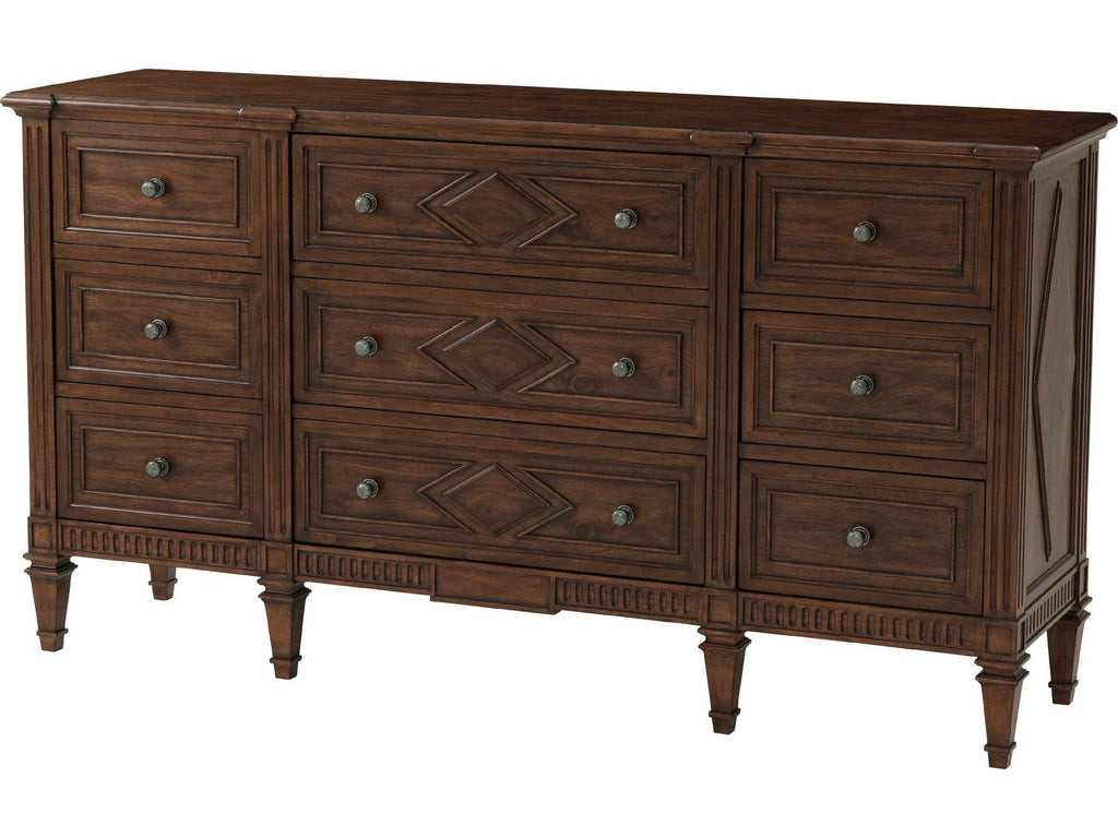 The Laurent 9-Drawer Triple Dresser in Avesta Finish