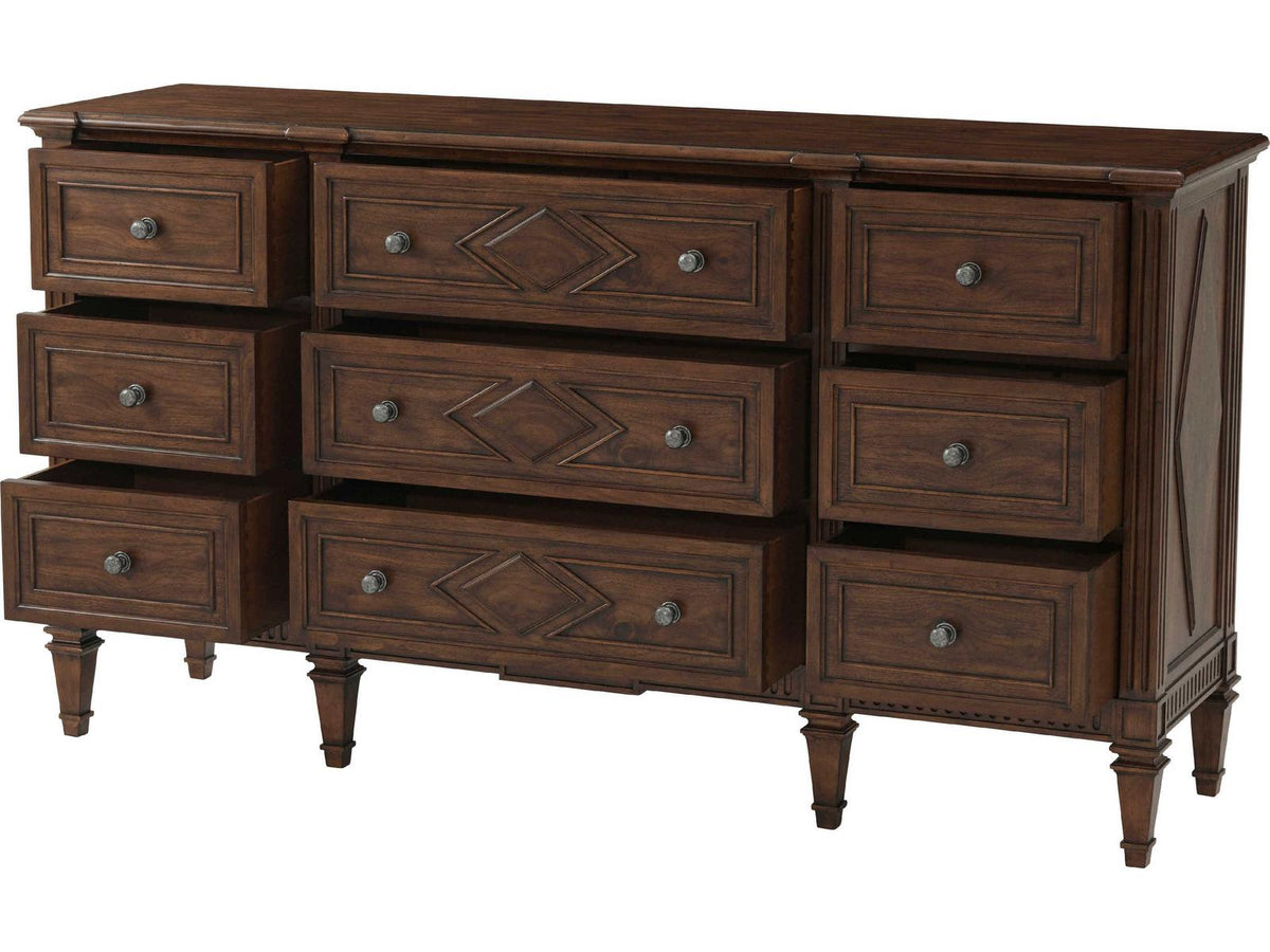 The Laurent 9-Drawer Triple Dresser in Avesta Finish