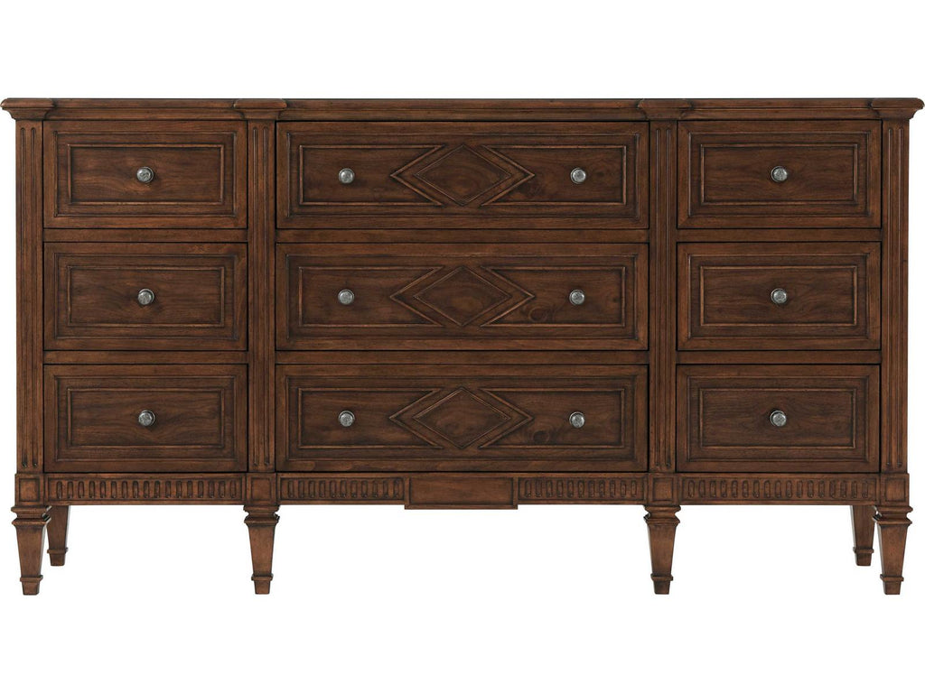 The Laurent 9-Drawer Triple Dresser in Avesta Finish