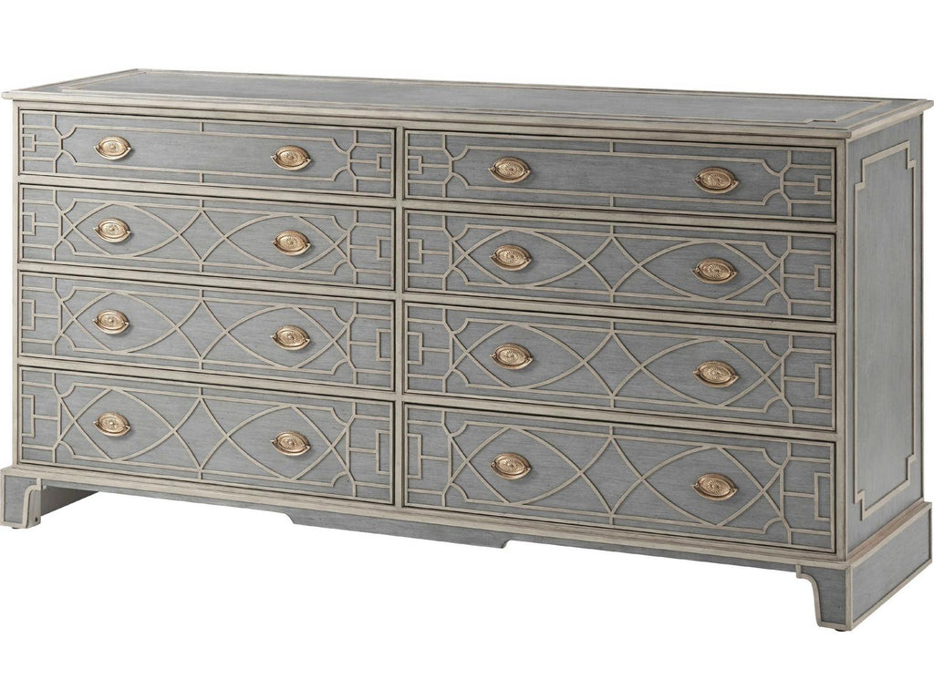 Ta - Morning Room Gray Solid Wood Double Dresser