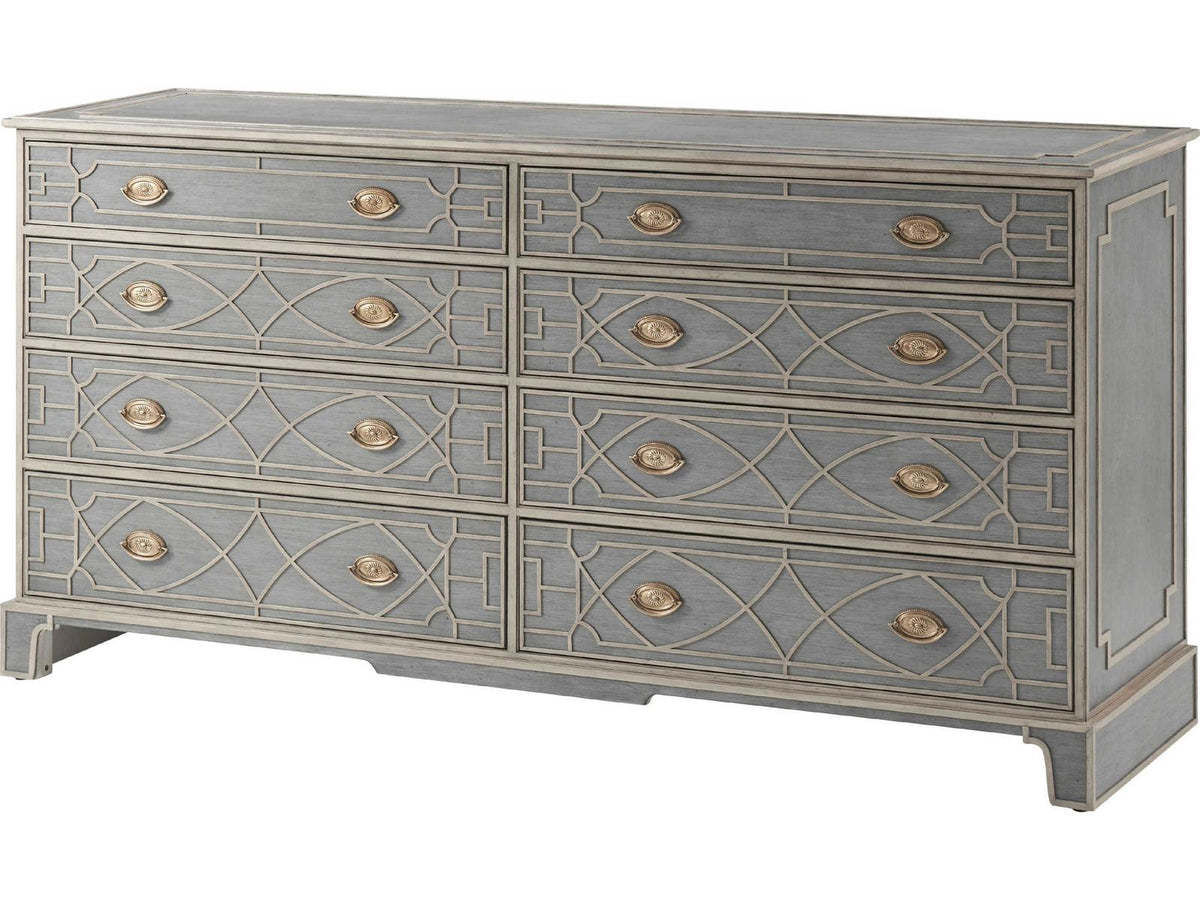 Ta - Morning Room Gray Solid Wood Double Dresser