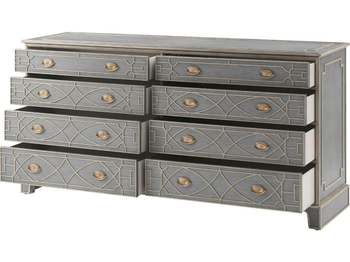 Ta - Morning Room Gray Solid Wood Double Dresser