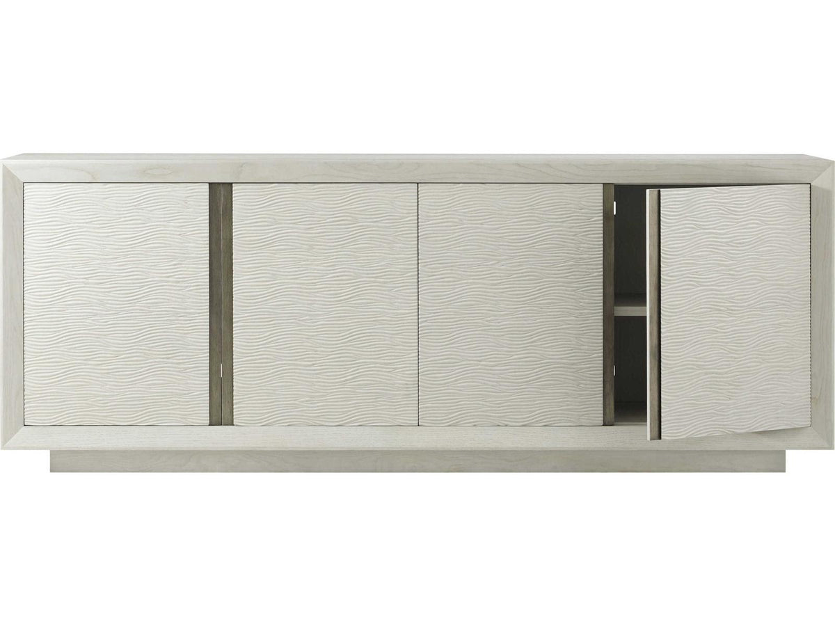 Essence 90-Inch Solid Wood Media Console in Opal Finish