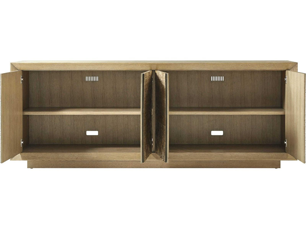 Essence 90-Inch 4-Door Media Cabinet in Blonde