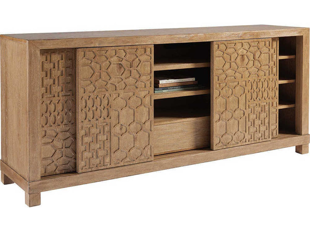 Los Altos 79-Inch Wood Media Console with Sliding Doors