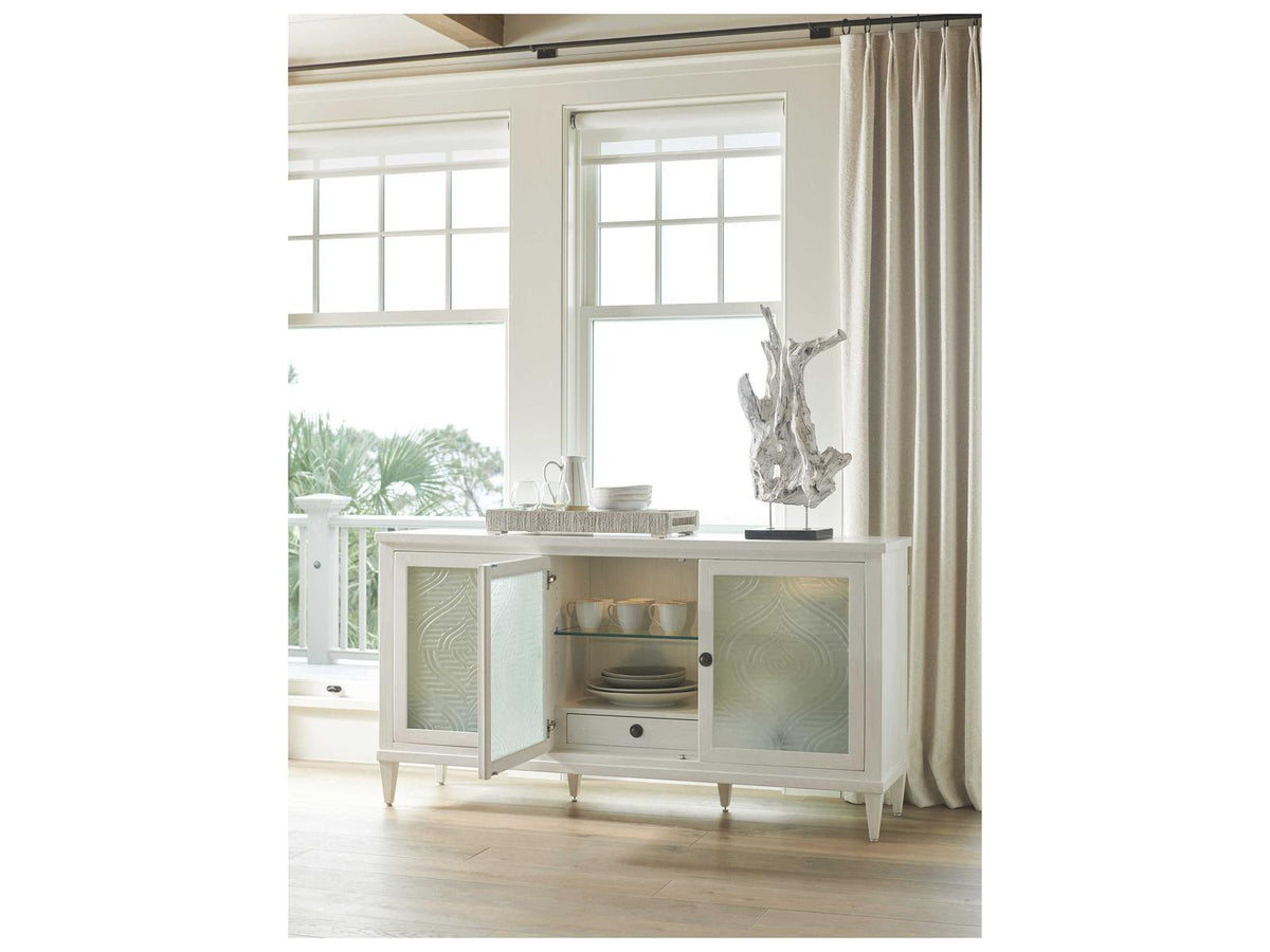 Ocean Breeze Turtle Point Buffet in Shell White and Sea Glass
