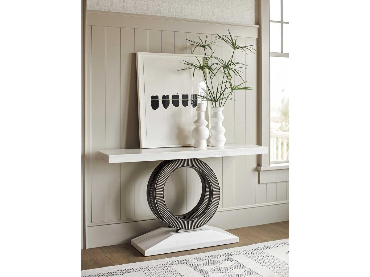 Ocean Breeze Wayfarer Rectangle Console Table with Marble Top