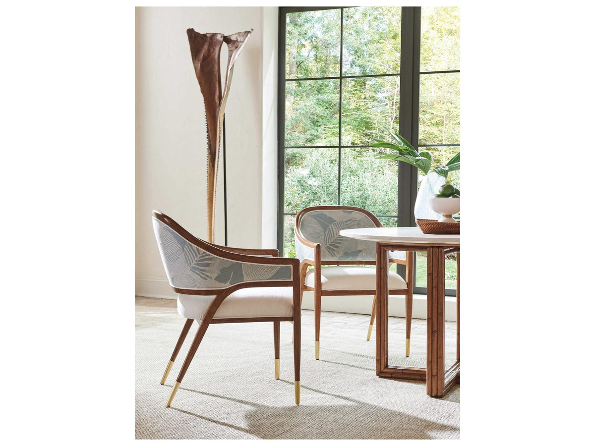 Palm Desert Jameson Upholstered Dining Armchair in Winter White