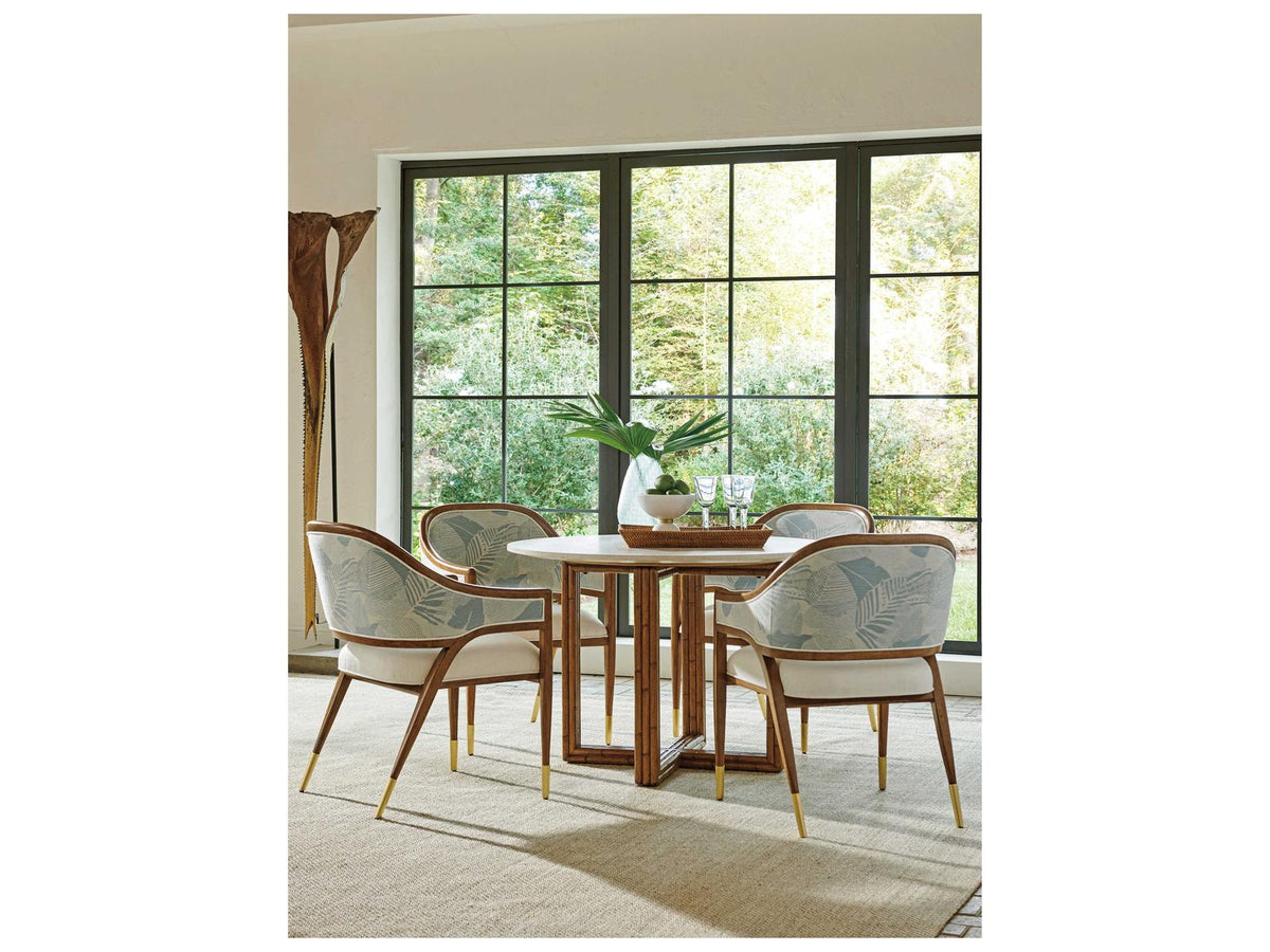Palm Desert Jameson Upholstered Dining Armchair in Winter White