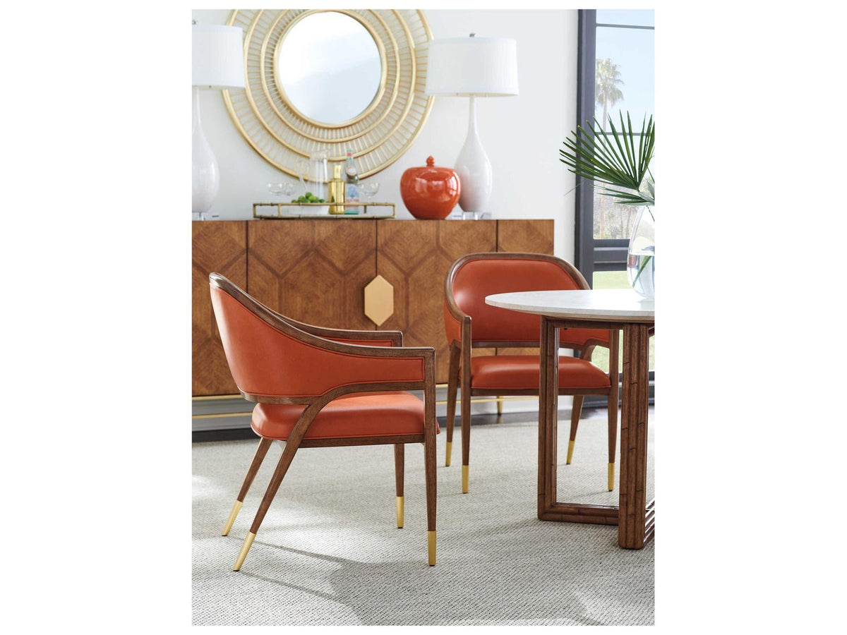 Palm Desert Jameson Leather Dining Arm Chair