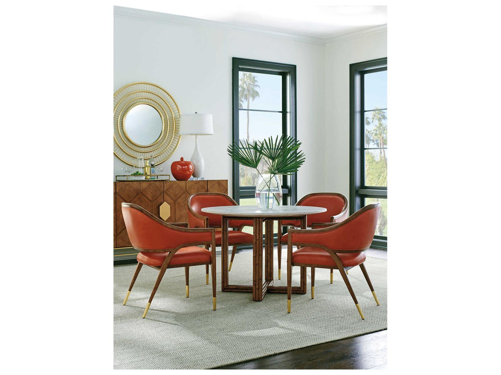Palm Desert Jameson Leather Dining Arm Chair