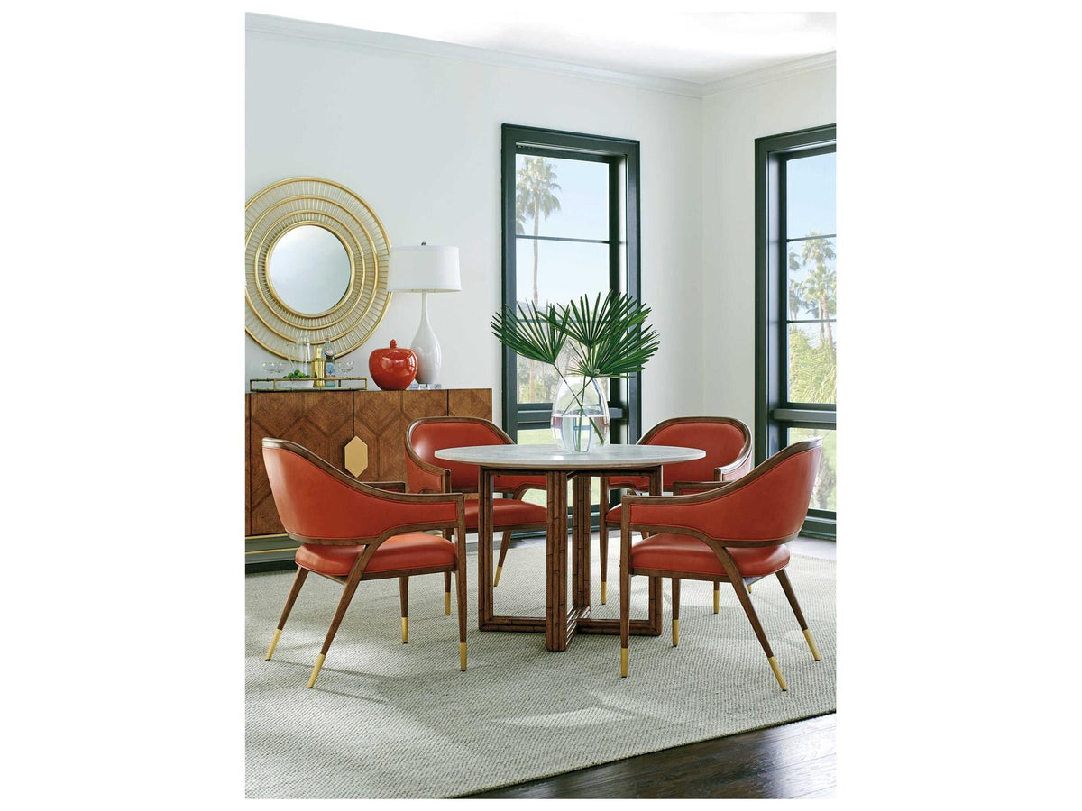 Palm Desert Jameson Leather Dining Arm Chair