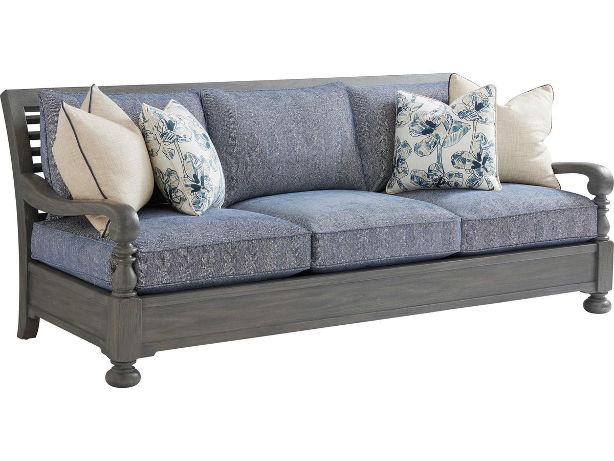 Ocean Breeze Bluffton 3-Seat Sofa in Seagull Gray