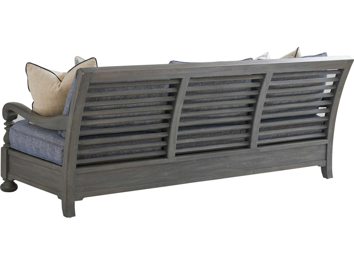 Ocean Breeze Bluffton 3-Seat Sofa in Seagull Gray