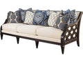 Royal Kahala 3-Seat Fabric Sofa in Brown and White