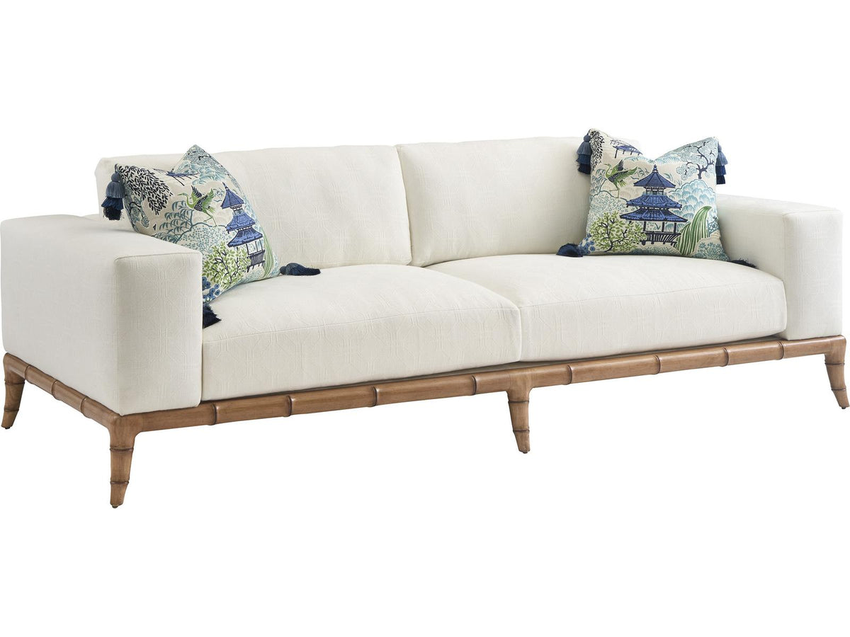 Key Biscayne Star Island 2-Seat Sofa in White Upholstery