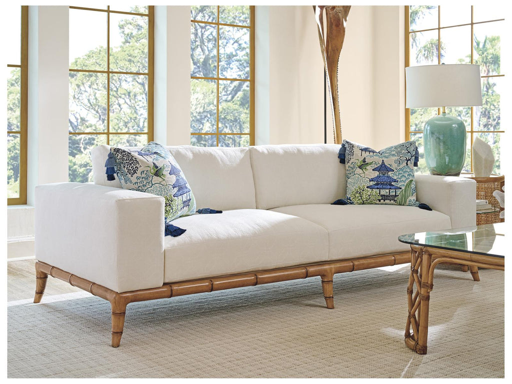 Key Biscayne Star Island 2-Seat Sofa in White Upholstery