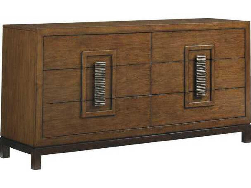 Island Fusion Double Dresser and Mirror Set