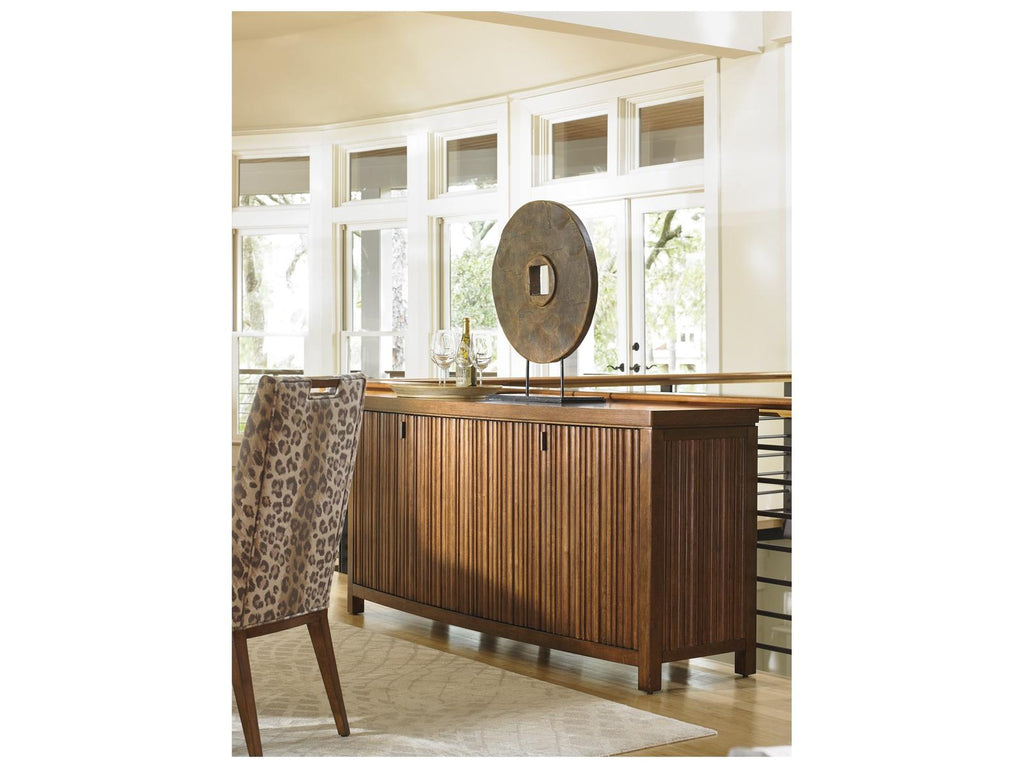 Island Fusion Sapporo Buffet Dark Walnut Wood