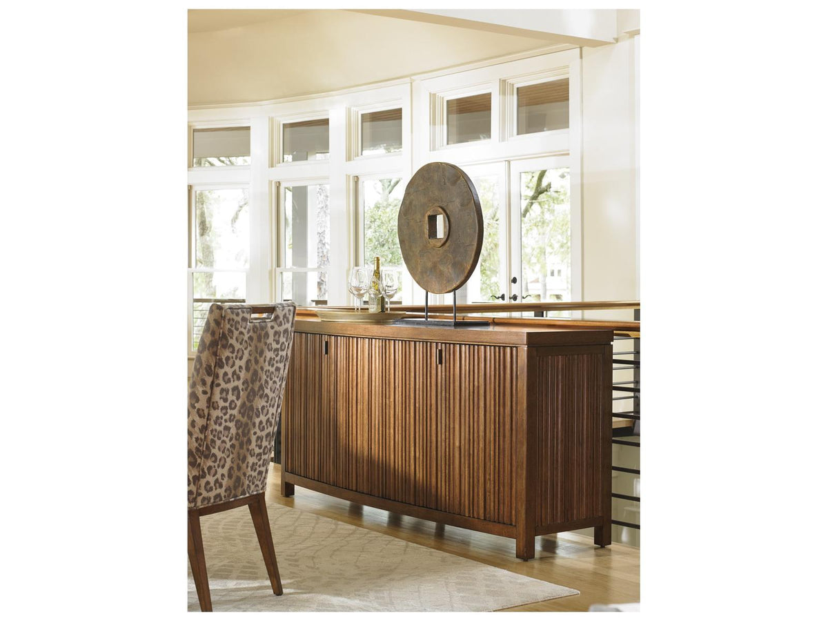 Island Fusion Sapporo Buffet Dark Walnut Wood