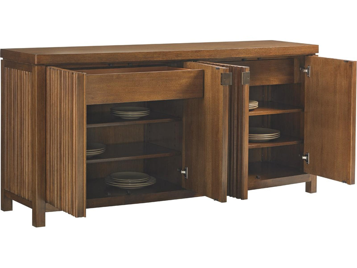 Island Fusion Sapporo Buffet Dark Walnut Wood