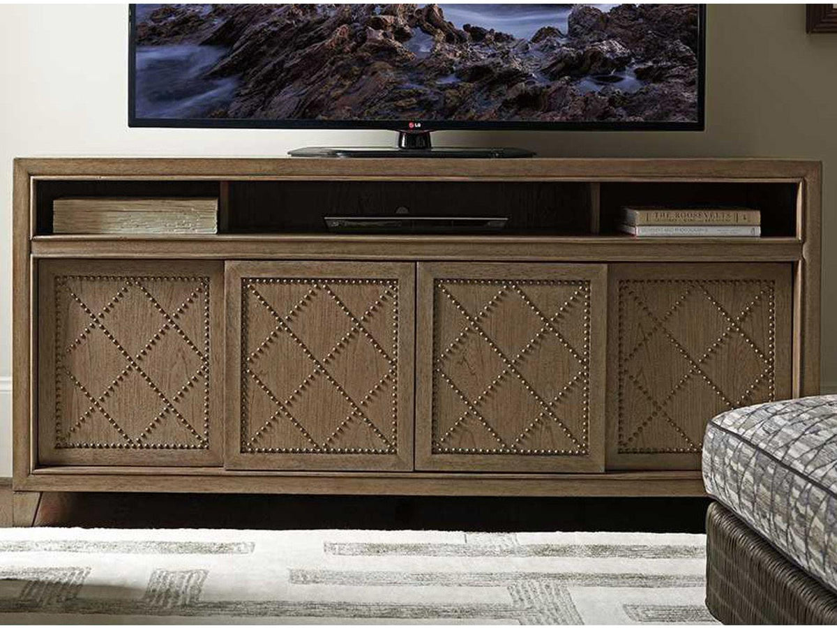 Cypress Point Fairbanks Media Console in Hatteras Gray