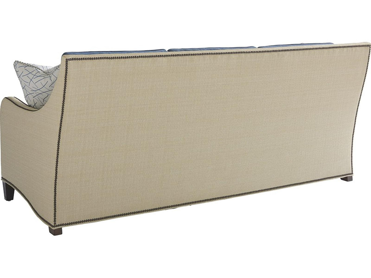 Twin Palms Bronze Midtown Blue Upholstered Sofa