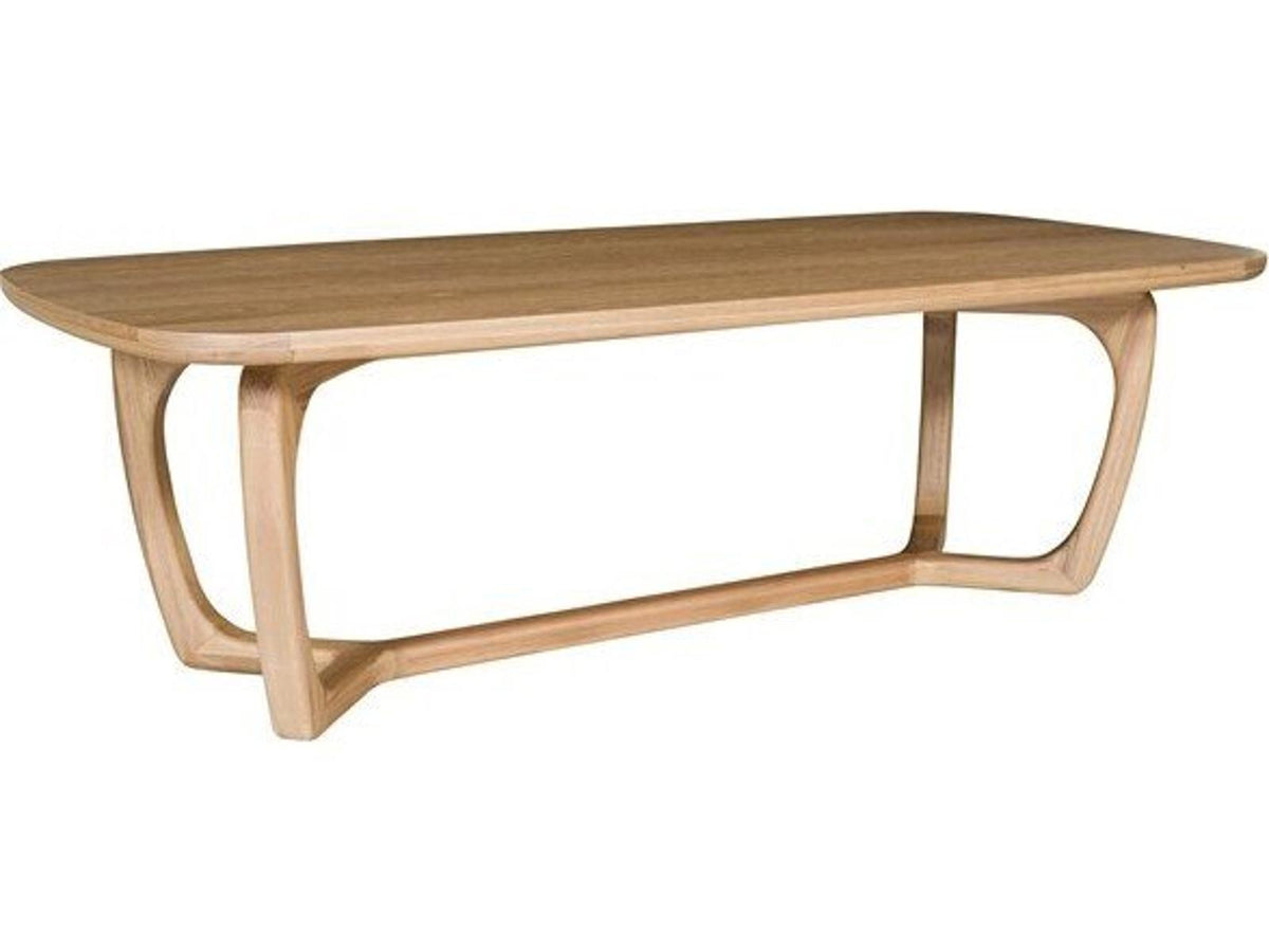 Form 98-Inch Rectangular Trestle Dining Table in Wheat Oak