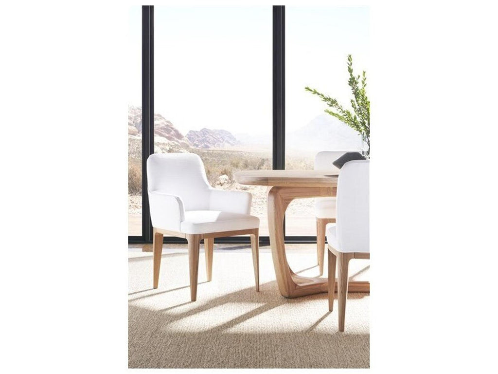 Form 98-Inch Rectangular Trestle Dining Table in Wheat Oak