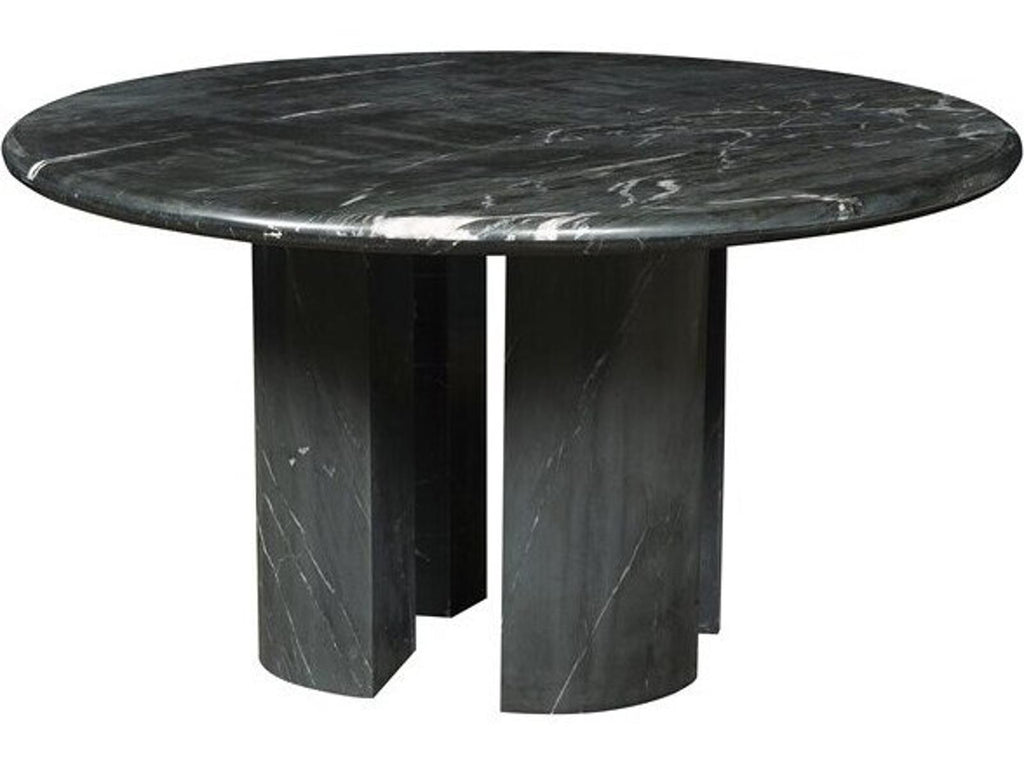 Sae Round Coffee Table Black Marquesa Marble