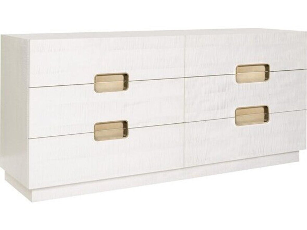 Splendor 4-Drawers White Solid Wood Double Dresser
