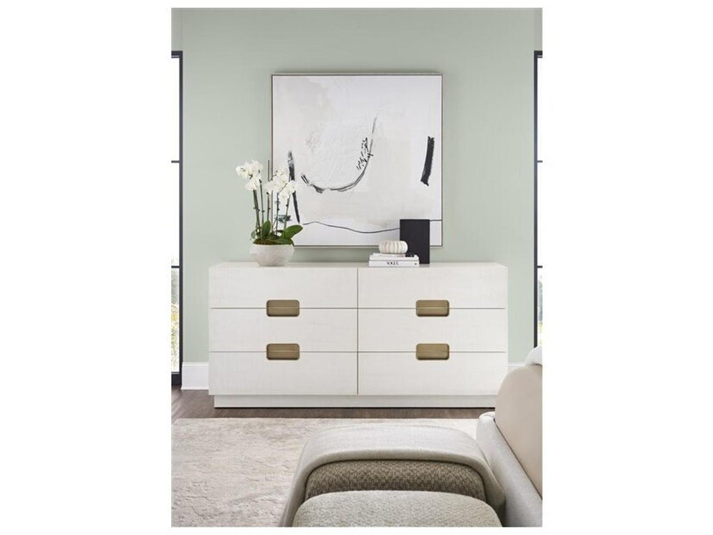 Splendor 4-Drawers White Solid Wood Double Dresser