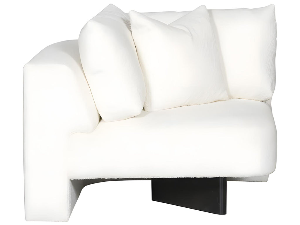 Ease White Upholstered Sectional Sofa