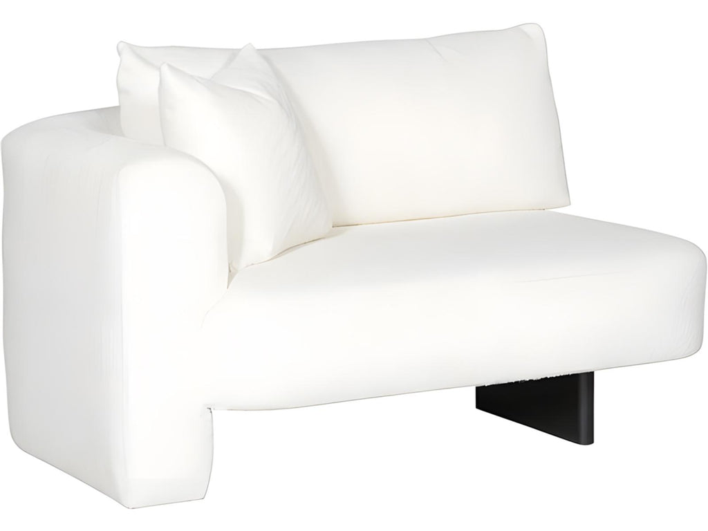 Ease White Upholstered Sectional Sofa