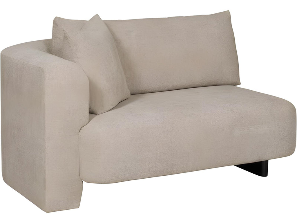 Ease Beige Upholstered Sectional Sofa