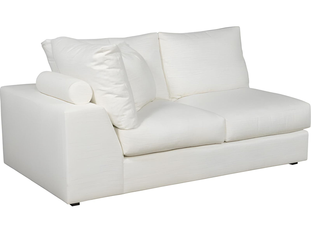 Ease White Upholstered Sectional Sofa
