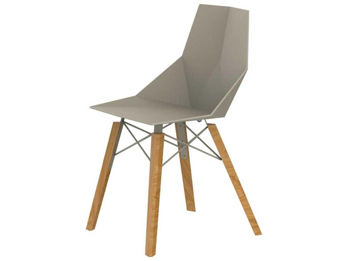 Faz Wood Beech Ecru Side Dining Chair Set of 4