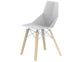 Faz Wood Beech White Side Dining Chair Set of 4