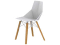 Faz Wood White Side Dining Chair Set of 4 with Beech Wood Legs