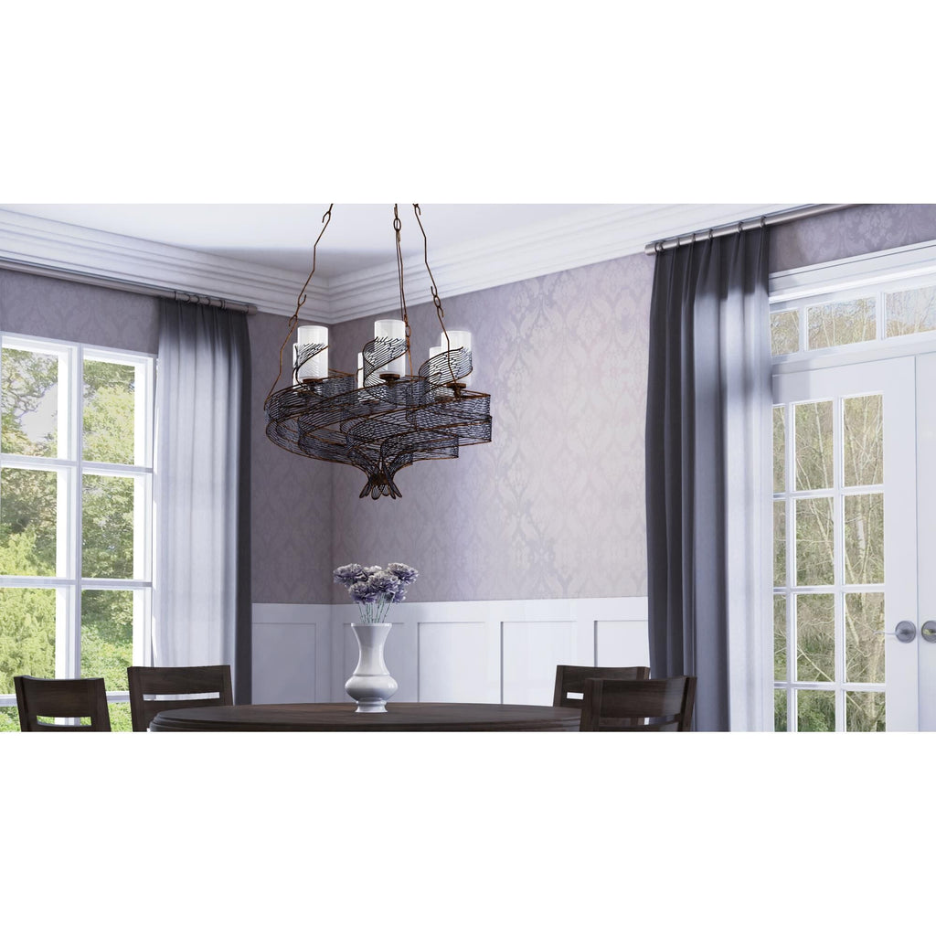 Varaluz Flow 29 Inch 6 Light Chandelier Cp37972