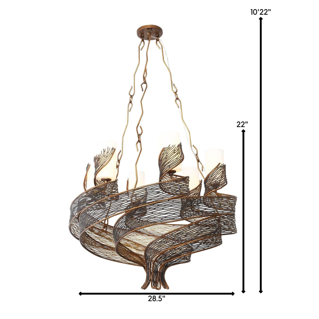 Varaluz Flow 29 Inch 6 Light Chandelier Cp37972