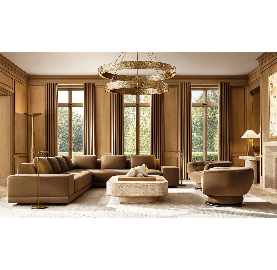Vouvry Two-Tier Round Chandelier D 60"