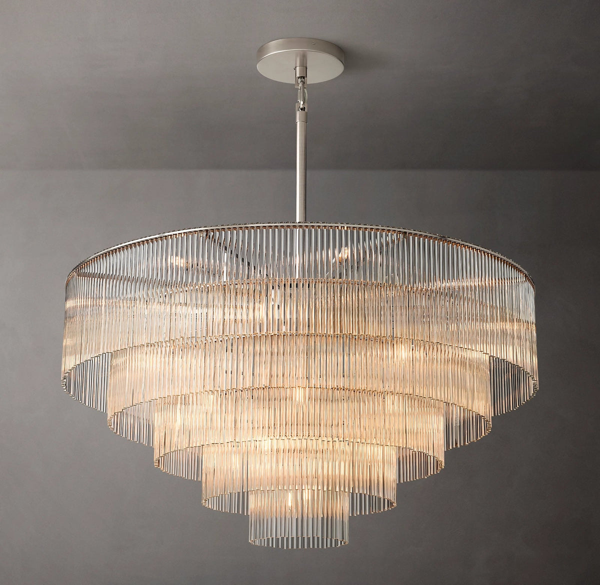 Amadeo K9 Glass Round Chandelier 50" For Living Room
