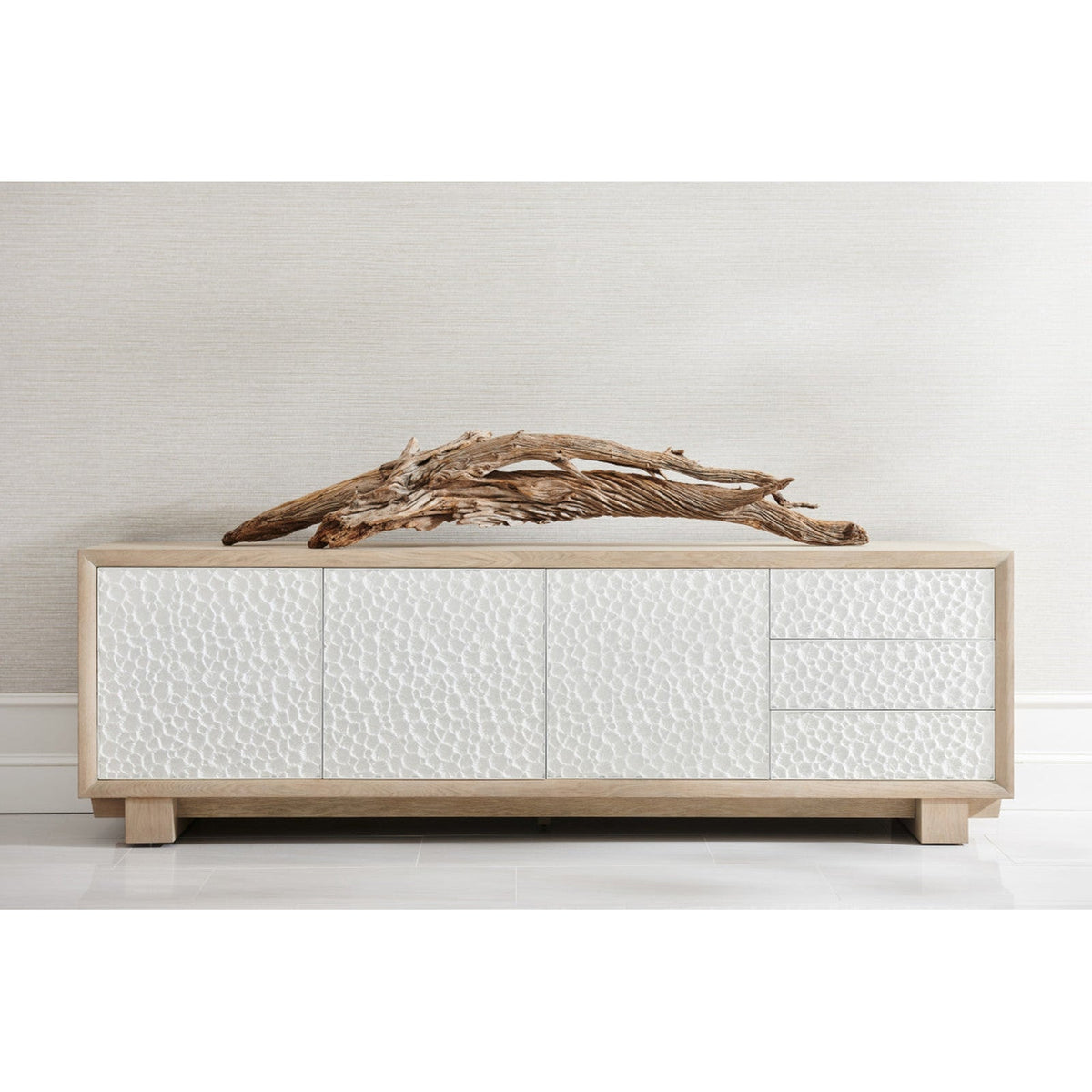 Jonathan Charles Pelagic Cast Metal Entertainment Console (500425-BLO-CPM)