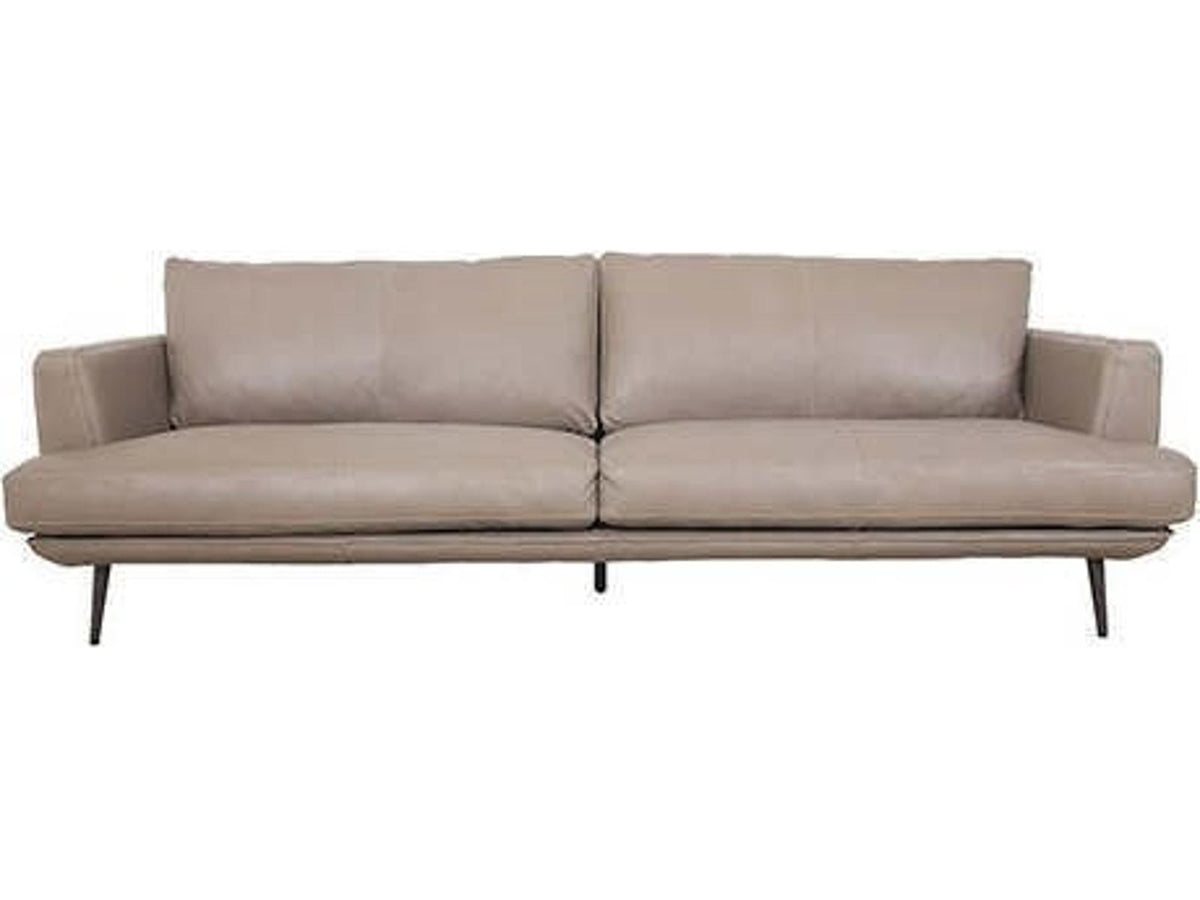 Moderna Grey Leather Sofa